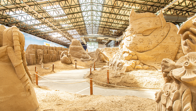 Tierisch sandig - Sandskulpturen-Motto: Tiere und Pflanzen