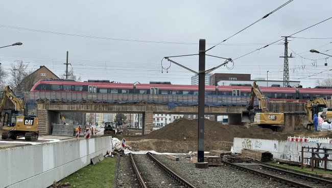 Seitenwechsel unter der Goethebrücke