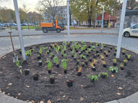 Kreisel am Bahnhofes umgestaltet