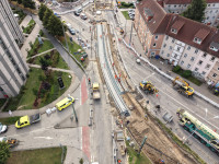 Bauarbeiten am Werftdreieck kommen voran