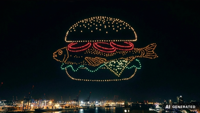 Eon inszeniert spektakuläre Drohnenshow über der Elbe