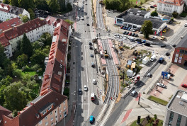 Ab Sonntag wieder freie Fahrt für die Straßenbahn am Werftdreieck